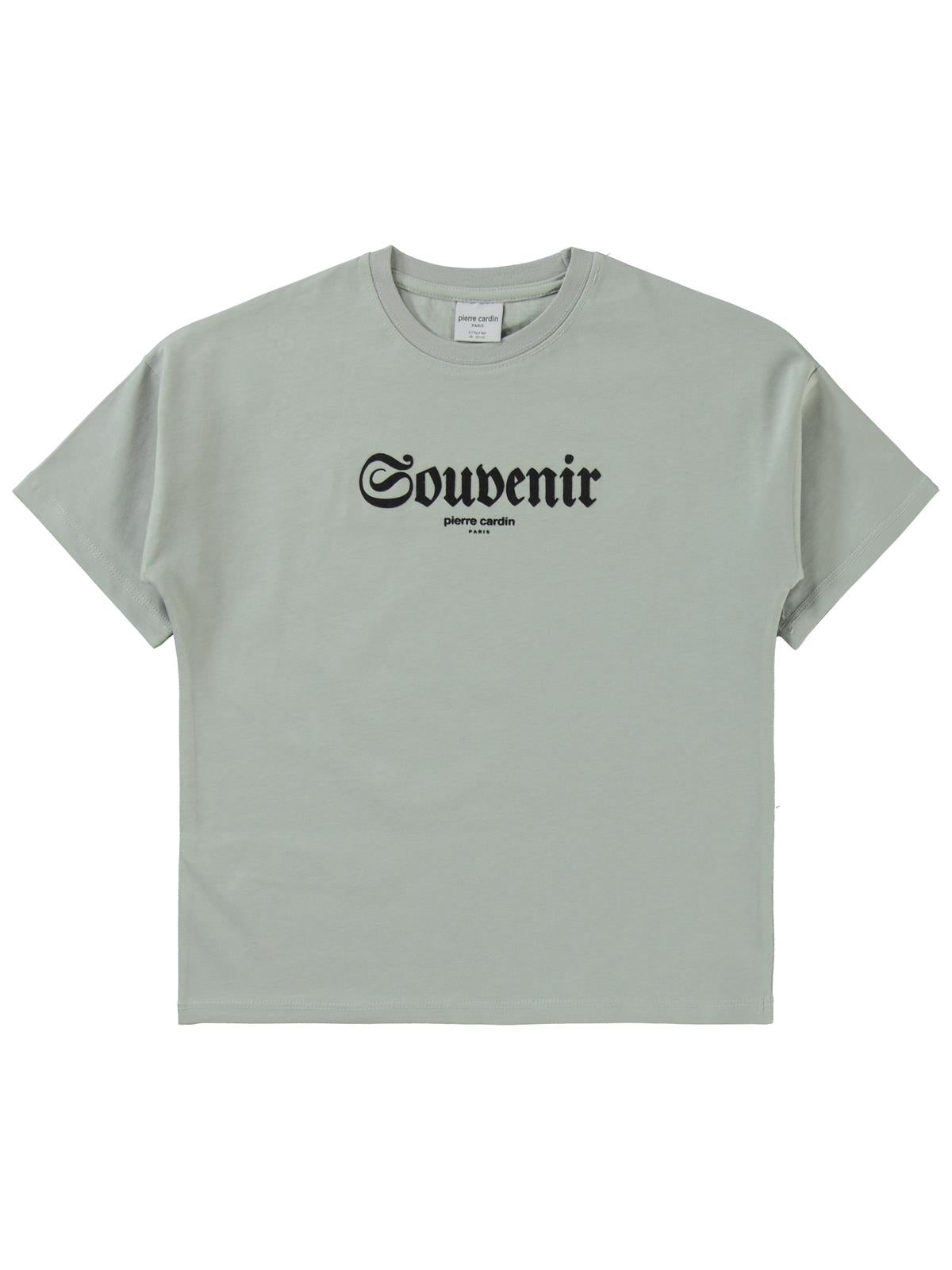 Pierre Cardin Souvenir Baskılı 10-12 Yaş Tişört - Gri
