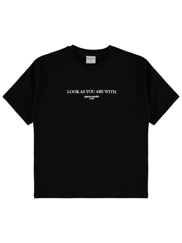 Pierre Cardin Perfect Baskılı 6-9 Yaş Tişört - Siyah