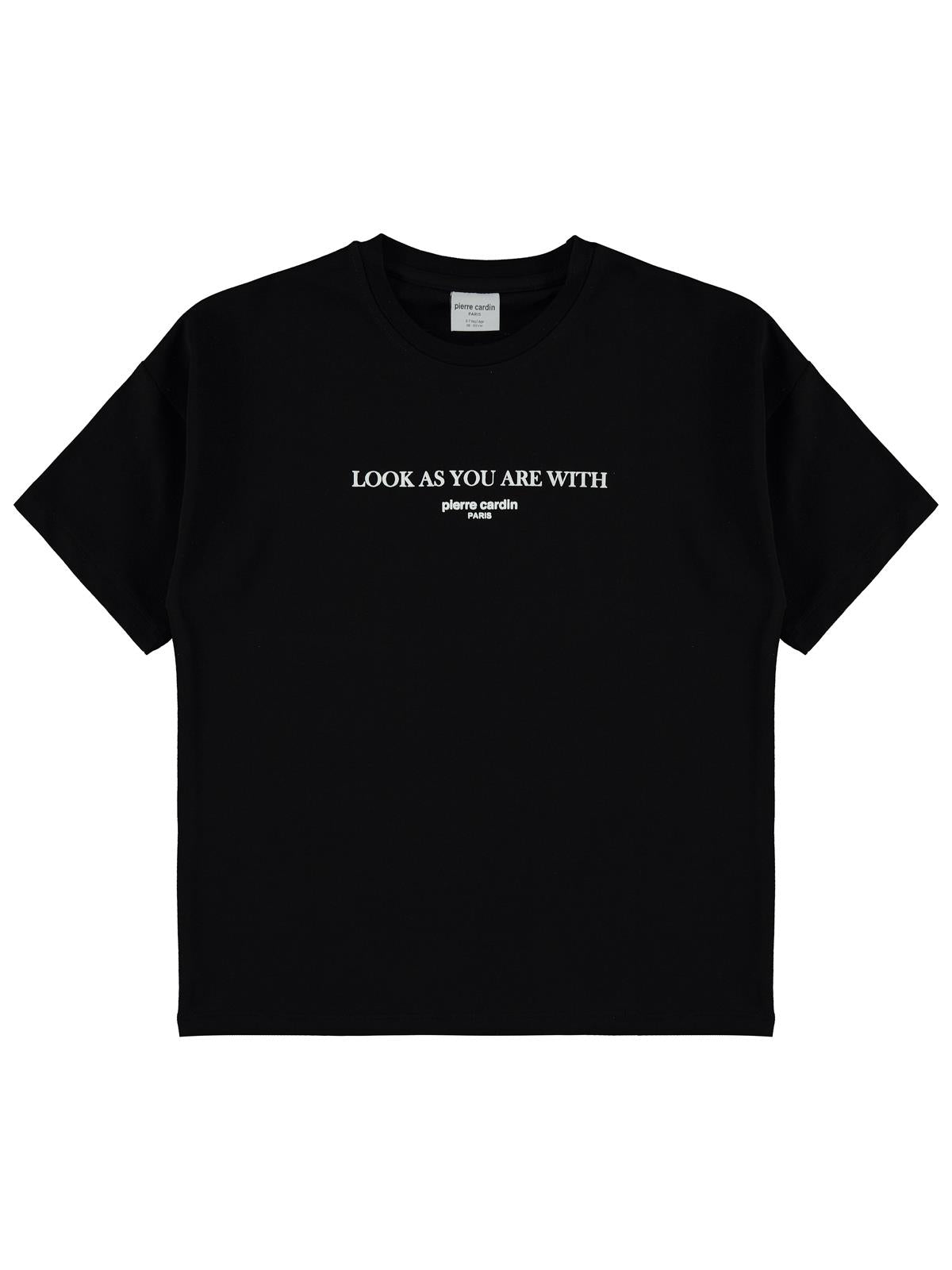 Pierre Cardin Perfect Baskılı 6-9 Yaş Tişört - Siyah