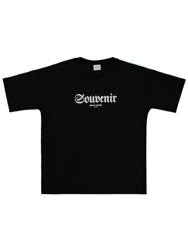 Pierre Cardin Souvenir Baskılı 10-12 Yaş Tişört - Siyah