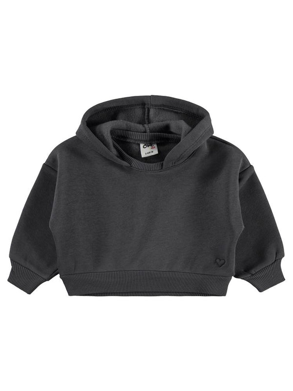 Civil Baby Kalp Nakışlı Basic 6-18 Ay Sweatshirt - Gri
