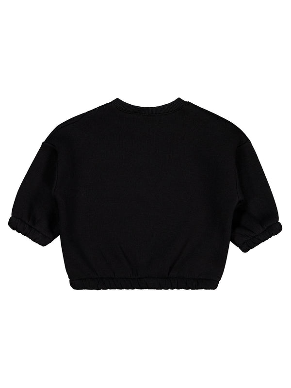 Civil Baby Kalp Nakışlı Basic 6-18 Ay Sweatshirt - Siyah