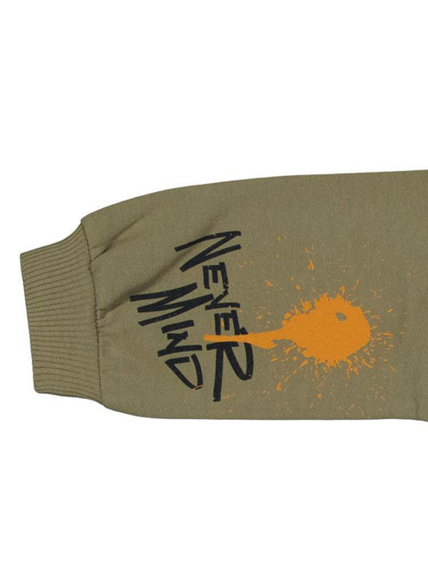 Civil Baby Graffiti Baskılı 6-18 Ay Sweatshirt - Açık Asker Yeşili