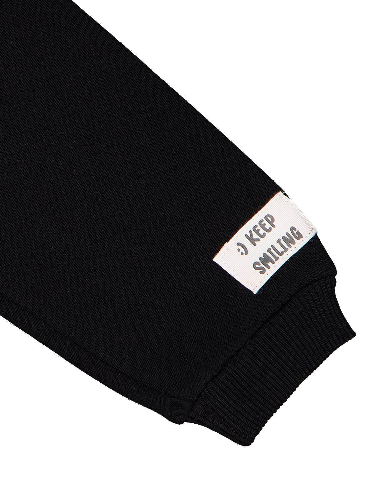 Civil Baby Keep Smiling Etiketli Basic 6-18 Ay Sweatshirt - Siyah