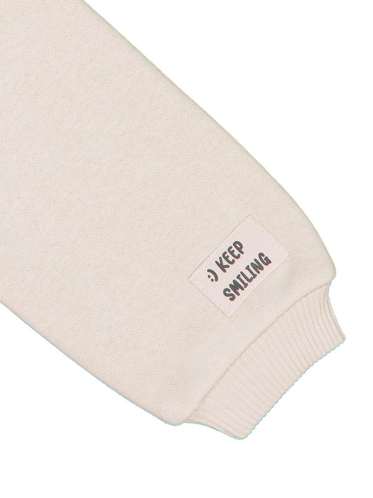 Civil Baby Keep Smiling Etiketli Basic 6-18 Ay Sweatshirt - Bej