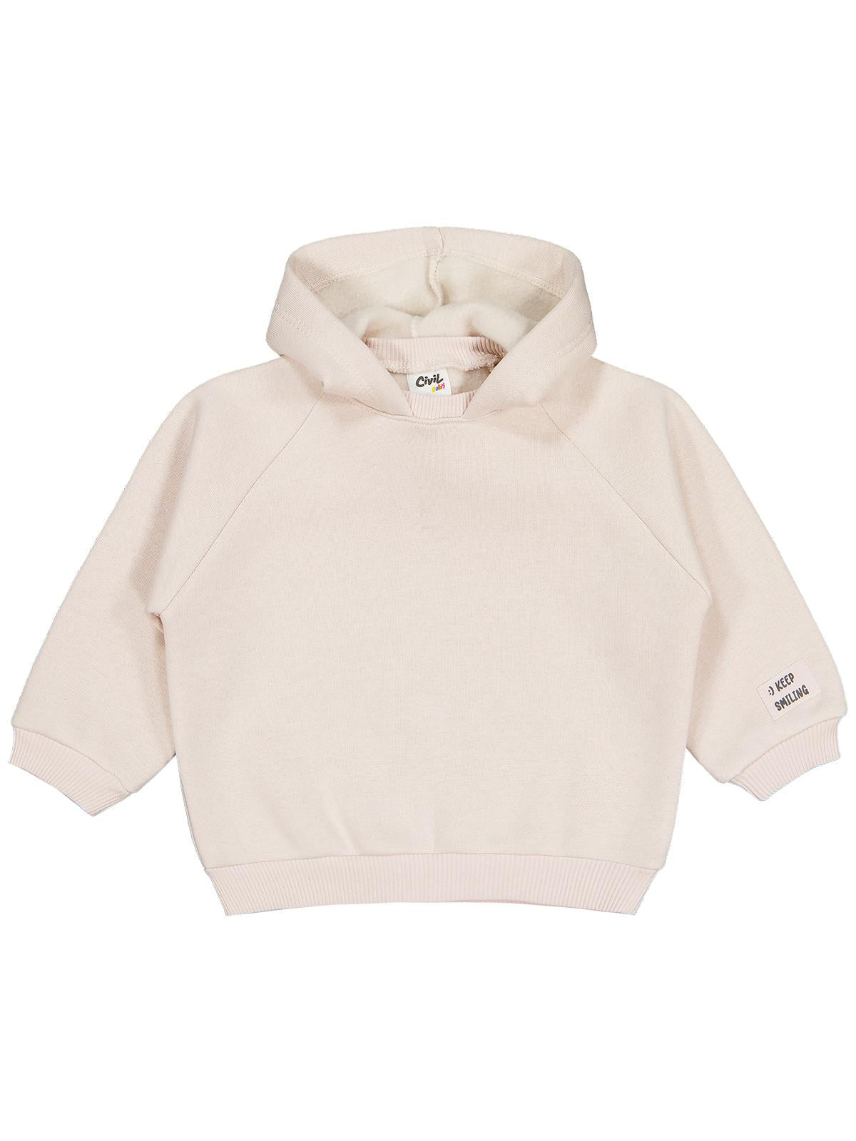 Civil Baby Keep Smiling Etiketli Basic 6-18 Ay Sweatshirt - Bej