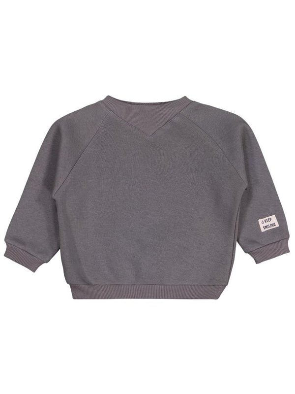 Civil Baby Keep Smiling Etiketli Basic 6-18 Ay Sweatshirt - Gri