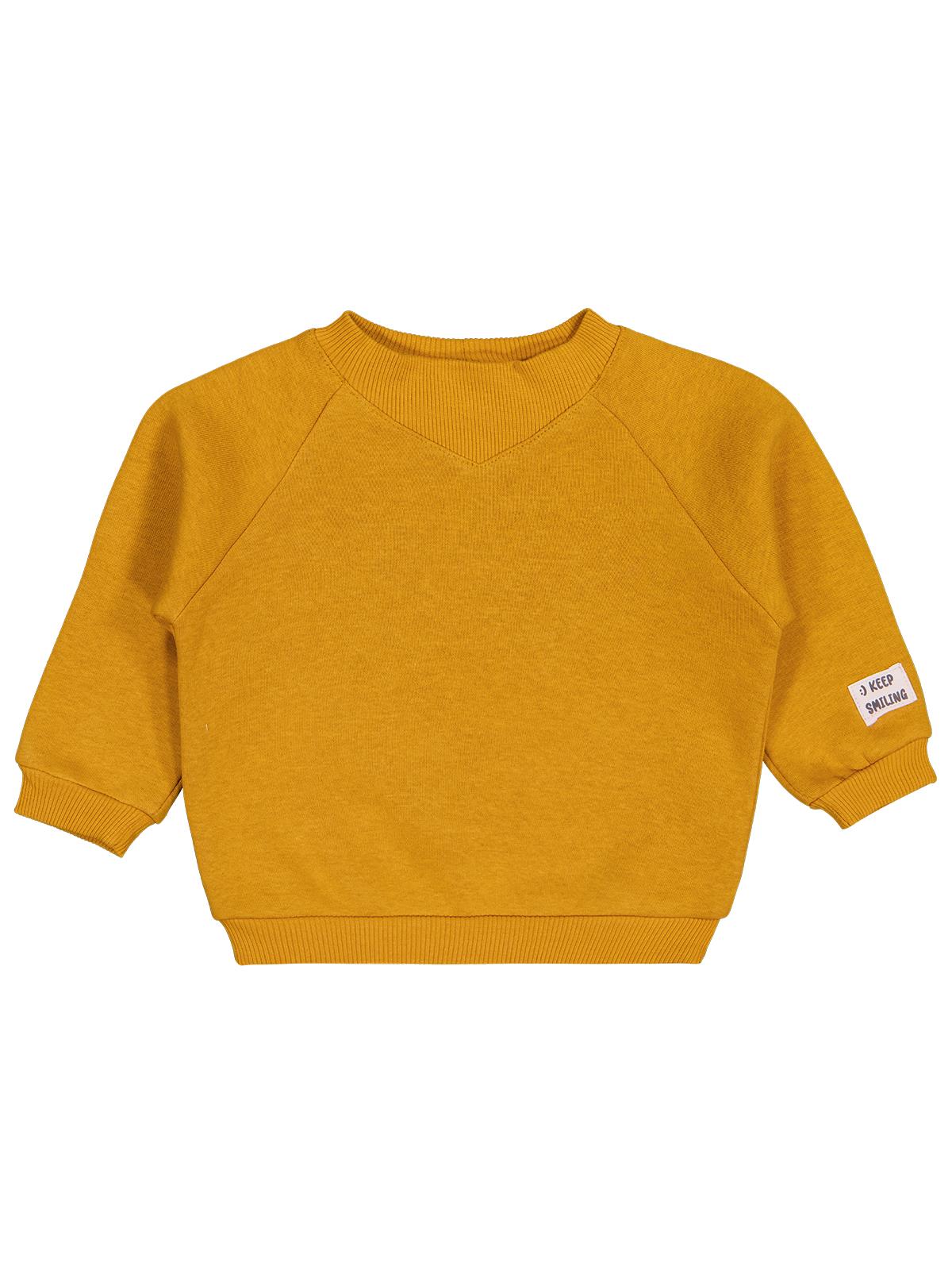 Civil Baby Keep Smiling Etiketli Basic 6-18 Ay Sweatshirt - Hardal