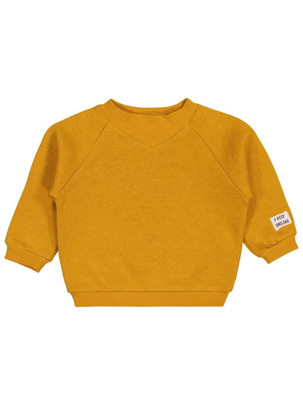 Civil Baby Keep Smiling Etiketli Basic 6-18 Ay Sweatshirt - Hardal