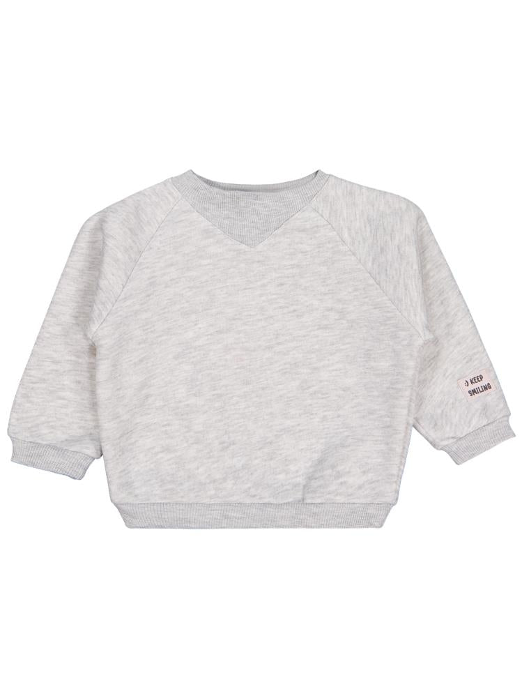 Civil Baby Keep Smiling Etiketli Basic 6-18 Ay Sweatshirt - Gri