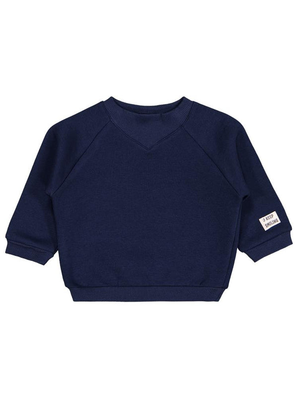 Civil Baby Keep Smiling Etiketli Basic 6-18 Ay Sweatshirt - Lacivert