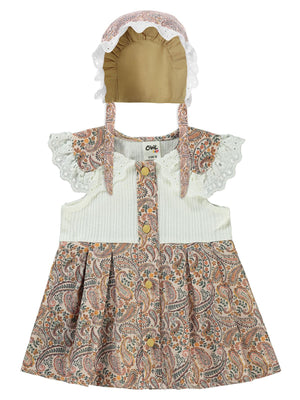 Civil Baby Şapkalı 6-18 Ay Elbise - Hardal