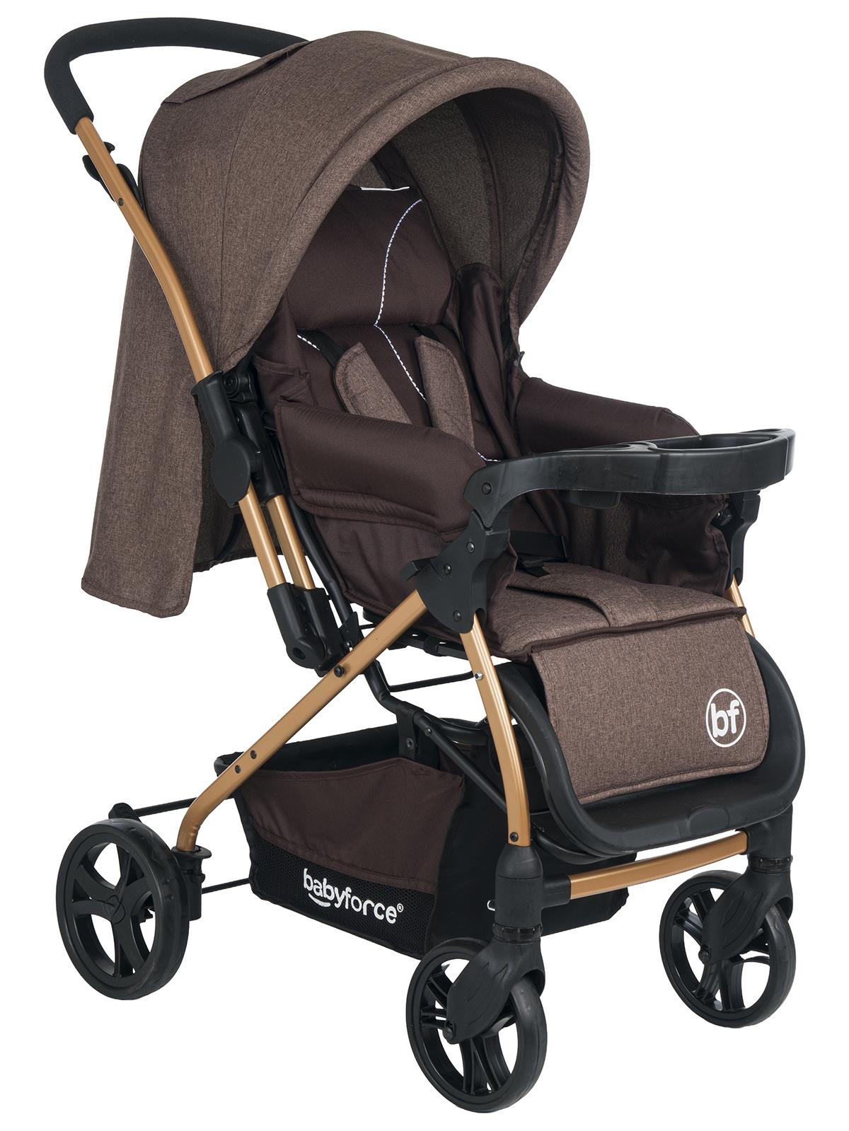 Baby Force Bella Plus Çift Yönlü Bebek Arabası - Kahverengi