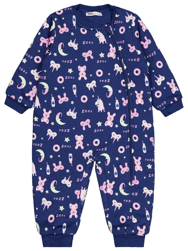 Civil Girls Unicorn Ve Uyku Empirme 90 Gr 2-5 Yaş Uyku Tulumu - Mavi