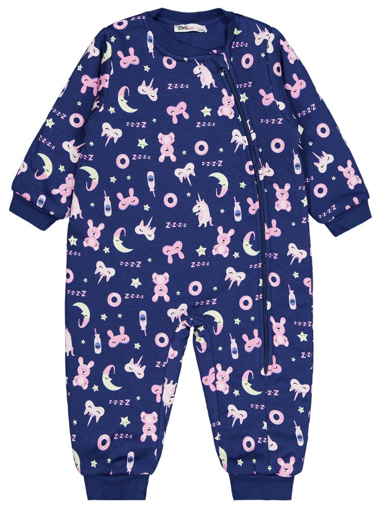 Civil Girls Unicorn Ve Uyku Empirme 90 Gr 2-5 Yaş Uyku Tulumu - Mavi