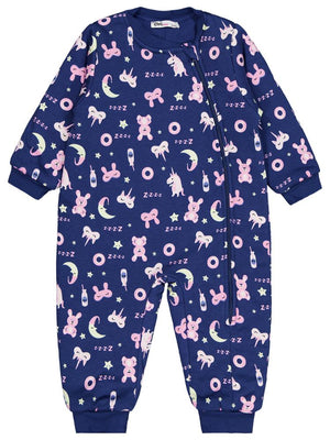 Civil Girls Unicorn Ve Uyku Empirme 90 Gr 2-5 Yaş Uyku Tulumu - Mavi