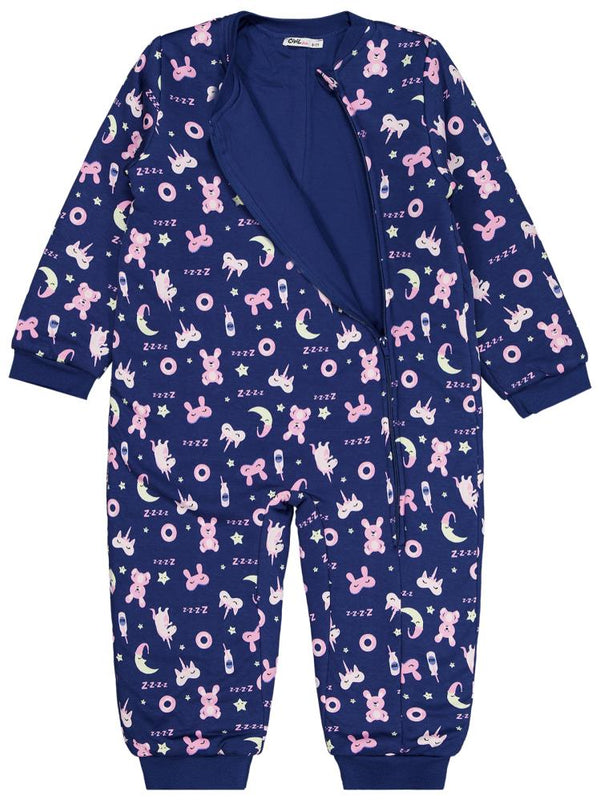 Civil Girls Unicorn Ve Uyku Empirme 90 Gr 6-9 Yaş Uyku Tulumu - Mavi