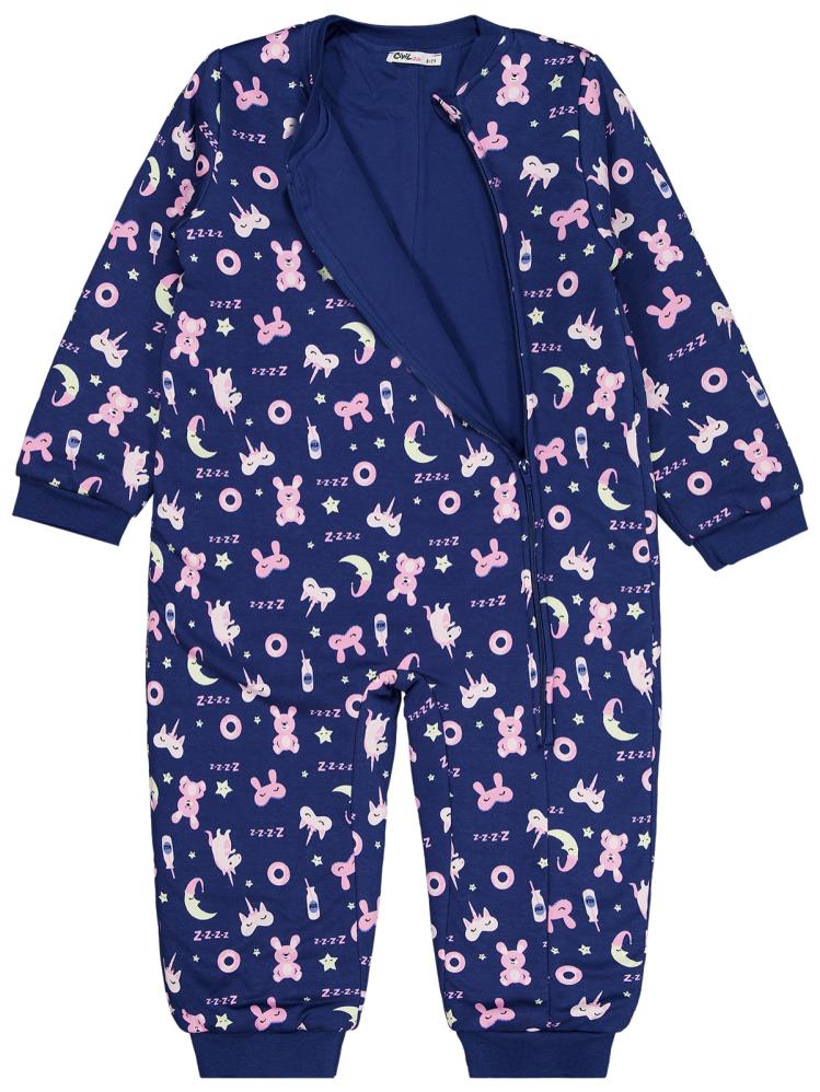 Civil Girls Unicorn Ve Uyku Empirme 90 Gr 6-9 Yaş Uyku Tulumu - Mavi