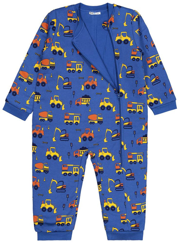 Civil Boys İş Makineleri Empirme 90 Gr 6-9 Yaş Uyku Tulumu - Mavi
