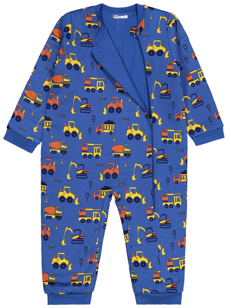 Civil Boys İş Makineleri Empirme 90 Gr 6-9 Yaş Uyku Tulumu - Mavi