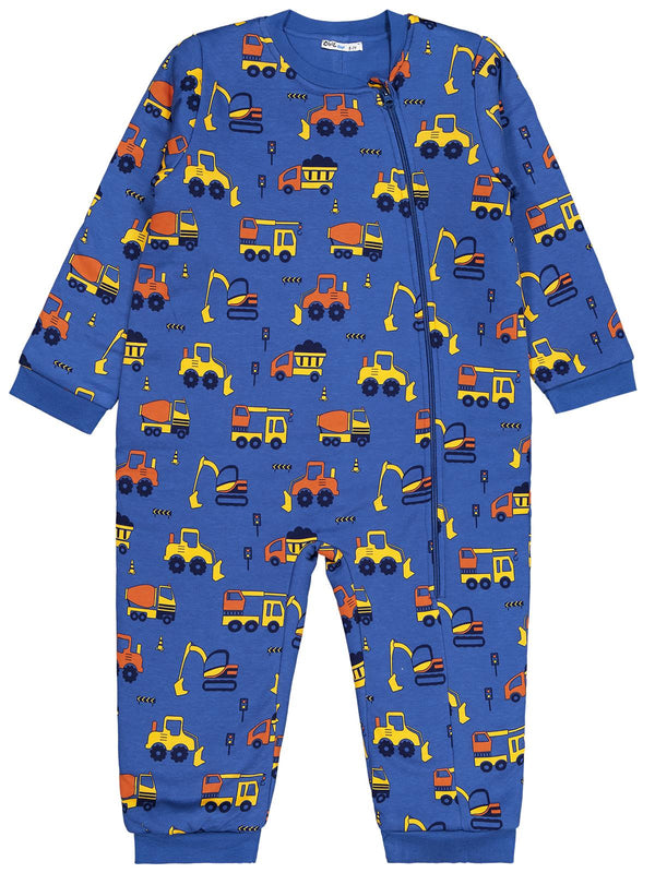 Civil Boys İş Makineleri Empirme 90 Gr 6-9 Yaş Uyku Tulumu - Mavi