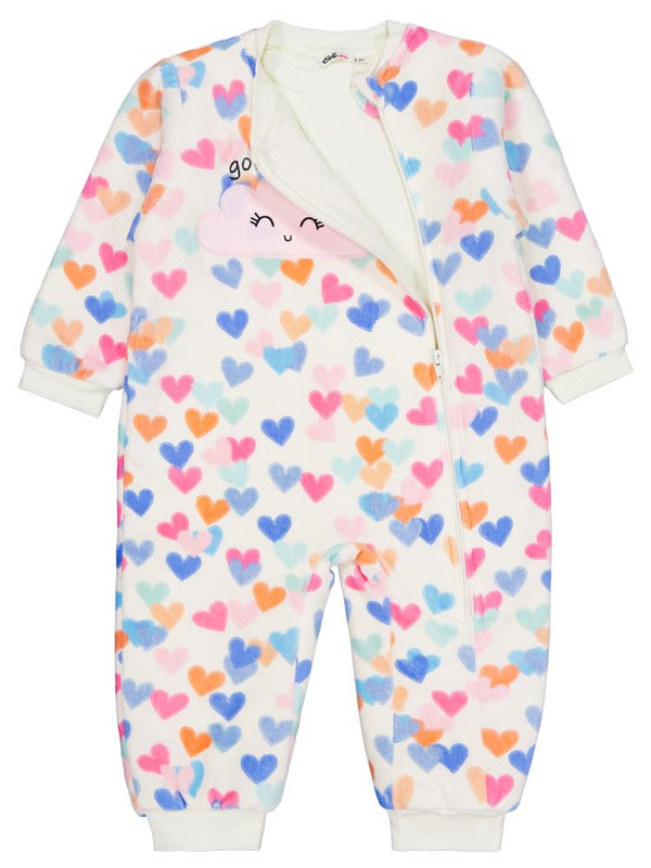 Civil Girls Renkli Kalpler Empirme 60 Gr 2-5 Yaş Uyku Tulumu - Bej