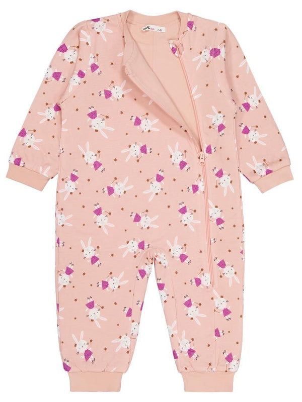 Civil Girls Prenses Tavşan Empirme 30 Gr 2-5 Yaş Uyku Tulumu - Pudra