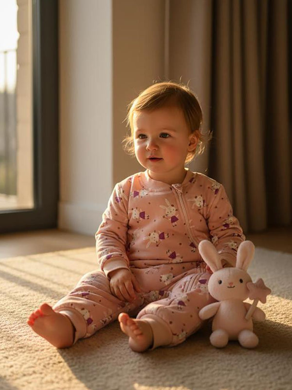 Civil Girls Prenses Tavşan Empirme 30 Gr 2-5 Yaş Uyku Tulumu - Pudra