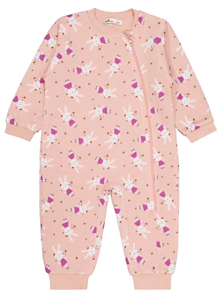 Civil Girls Prenses Tavşan Empirme 30 Gr 2-5 Yaş Uyku Tulumu - Pudra