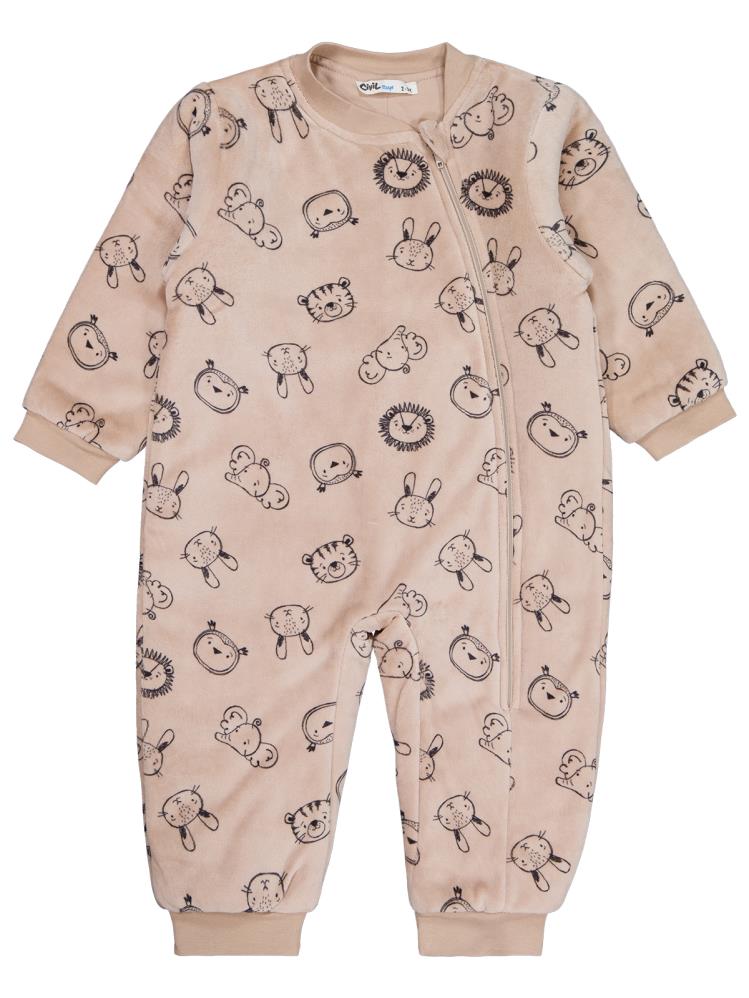 Civil Boys Sevimli Hayvanlar Empirme 60 Gr 2-5 Yaş Uyku Tulumu - Bej