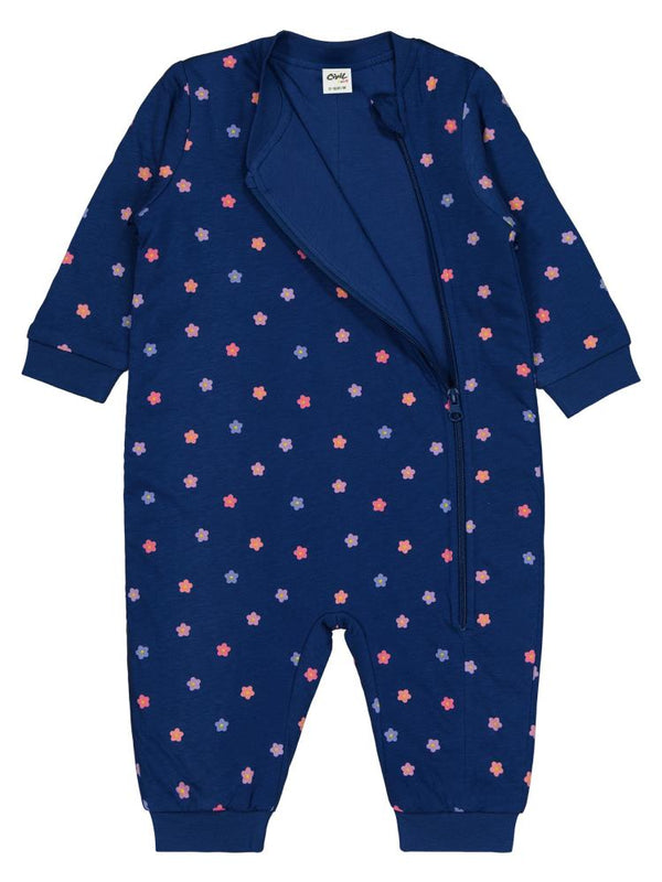 Civil Baby Renkli Çiçekler Empirme 30 Gr 12-18 Ay Uyku Tulumu - Mavi