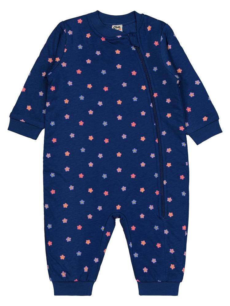 Civil Baby Renkli Çiçekler Empirme 30 Gr 12-18 Ay Uyku Tulumu - Mavi