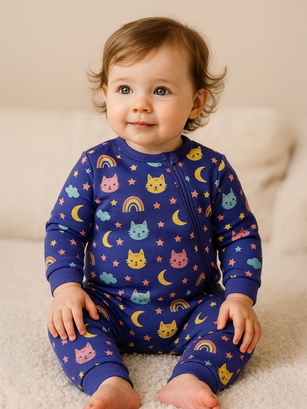 Civil Baby Gökkuşağı Empirme 90 Gr 12-18 Ay Uyku Tulumu - Mavi