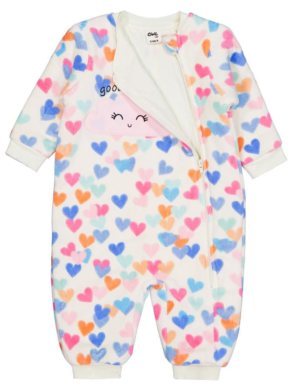 Civil Baby Renkli Kalpler Empirme 60 Gr 12-18 Ay Uyku Tulumu - Bej