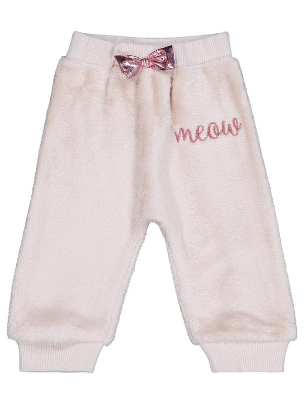 Civil Baby Bel Fiyonklu Meow Nakışlı 6-18 Ay Eşofman Altı - Bej