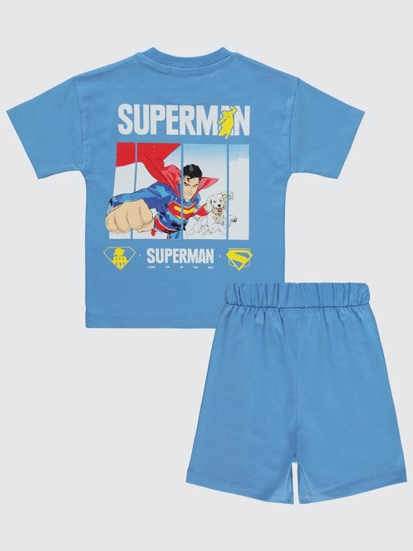 Civil Boys Süperman & Krypto Baskılı 2-5 Yaş Takım - Mavi
