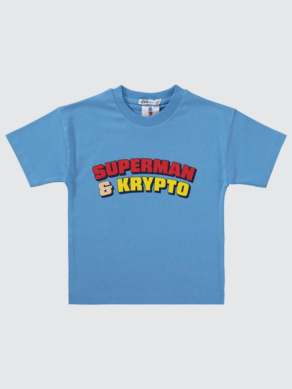Civil Boys Süperman & Krypto Baskılı 2-5 Yaş Takım - Mavi