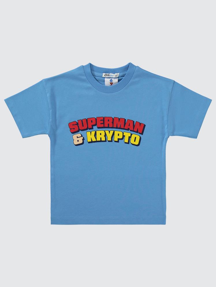Civil Boys Süperman & Krypto Baskılı 2-5 Yaş Takım - Mavi