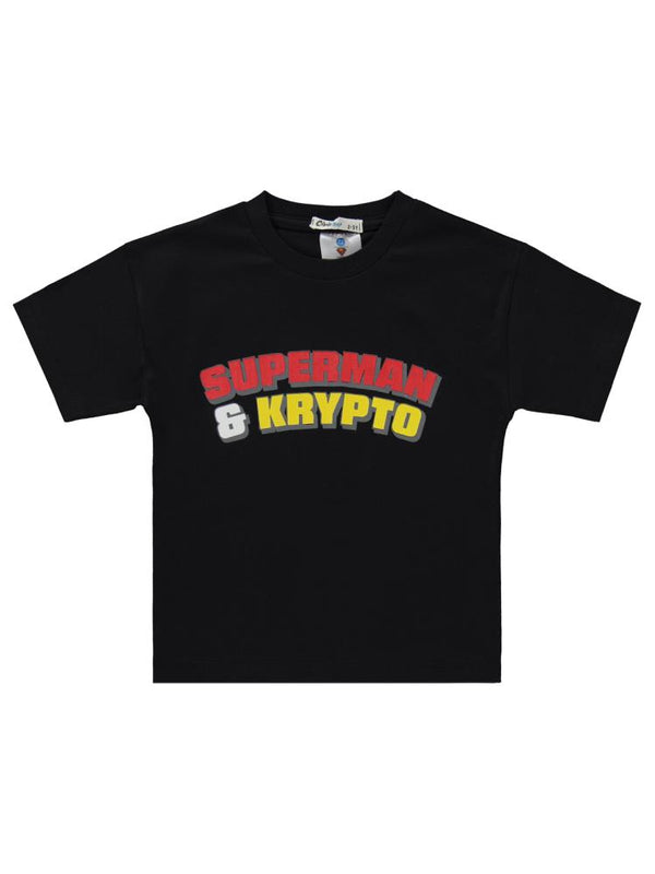 Civil Boys Süperman & Krypto Baskılı 2-5 Yaş Takım - Siyah