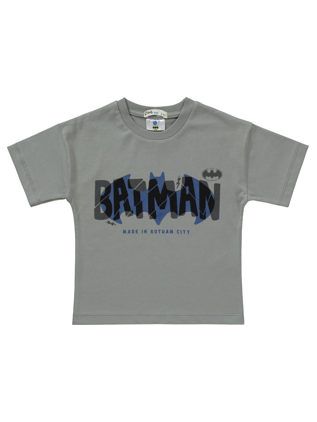 Batman Baskılı 2-5 Yaş Takım - Gri