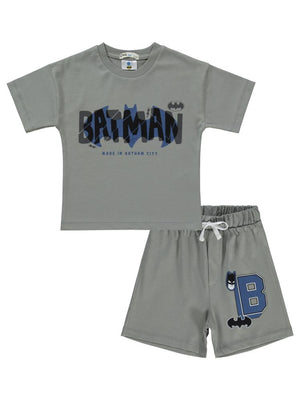 Civil Boys Batman Baskılı 2-5 Yaş Takım - Gri