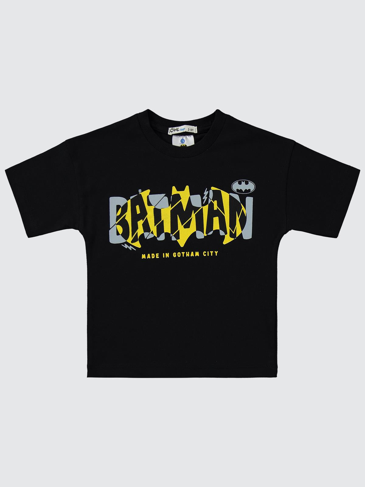 Batman Baskılı 2-5 Yaş Takım - Siyah