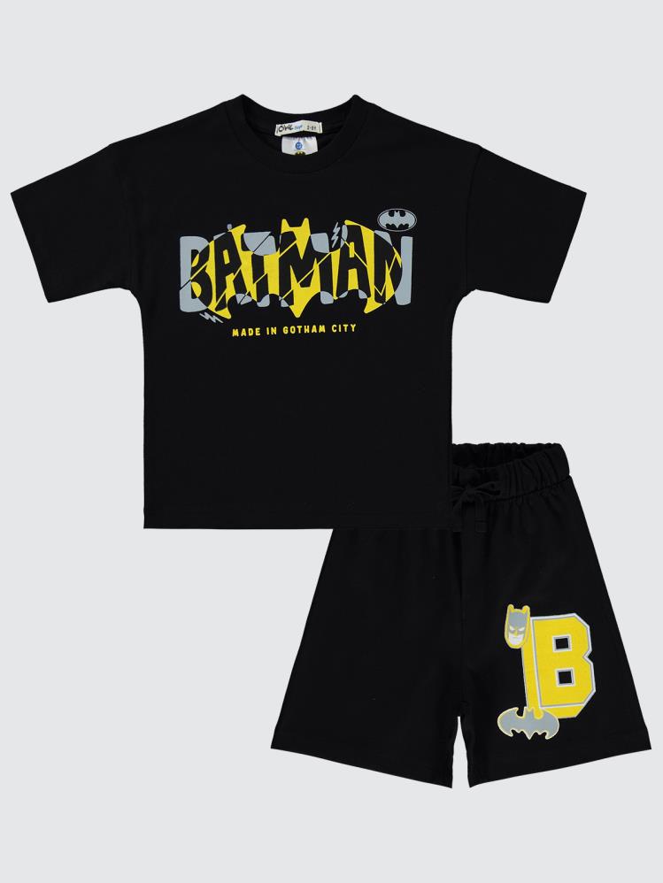 Civil Boys Batman Baskılı 2-5 Yaş Takım - Siyah