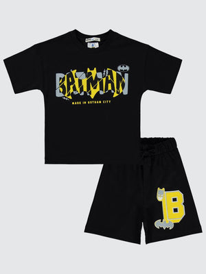 Civil Boys Batman Baskılı 2-5 Yaş Takım - Siyah