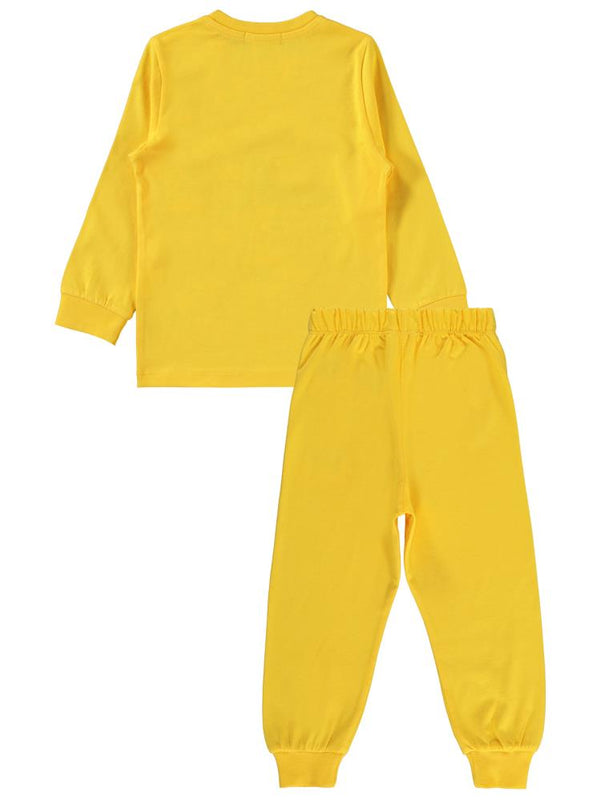 Düt Düt Baskılı 2-5 Yaş Pijama Takımı - Sarı