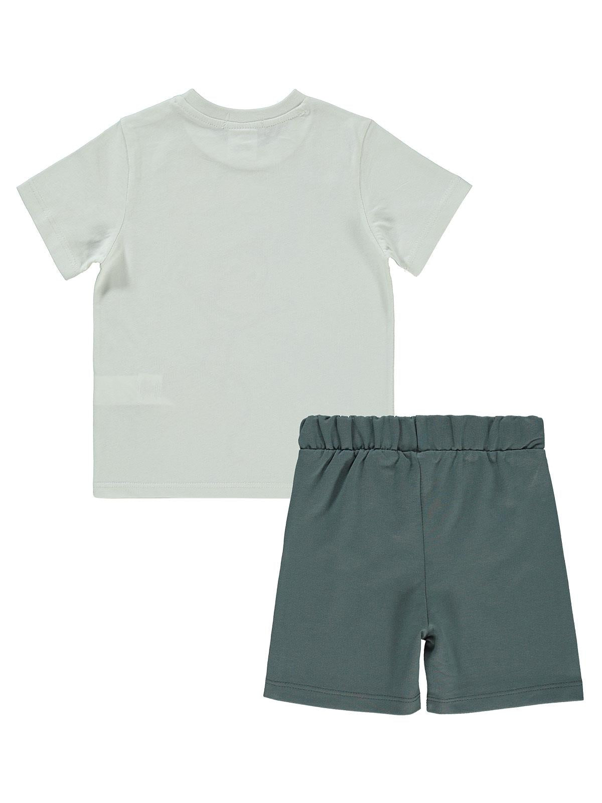 Civil Boys Kukuli Baskılı 2-5 Yaş Takım - Gri