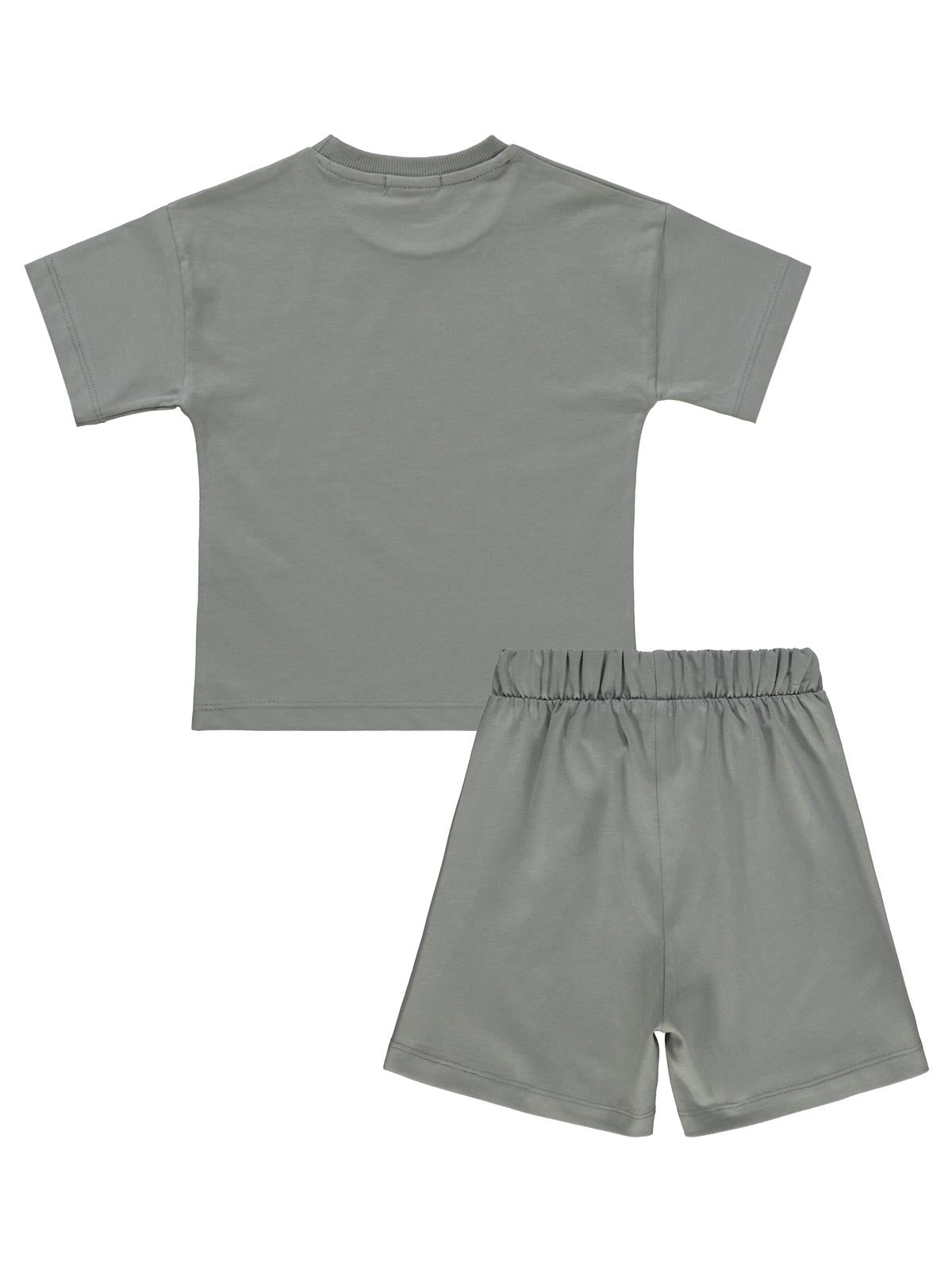 Dütdüt On The Baskılı 2-5 Yaş Takım - Gri