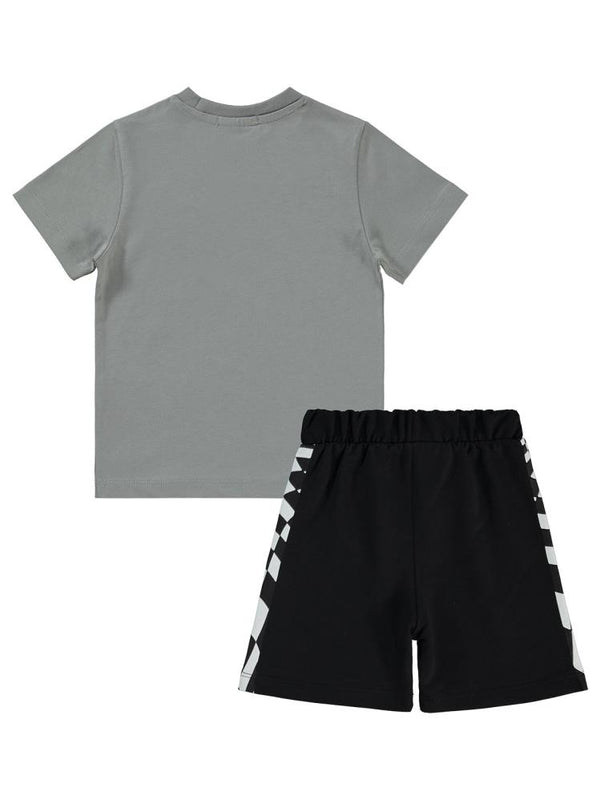 Düt Düt Baskılı 2-5 Yaş Takım - Gri