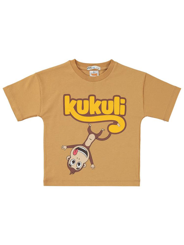 Kukuli Baskılı 2-5 Yaş Takım - Turuncu