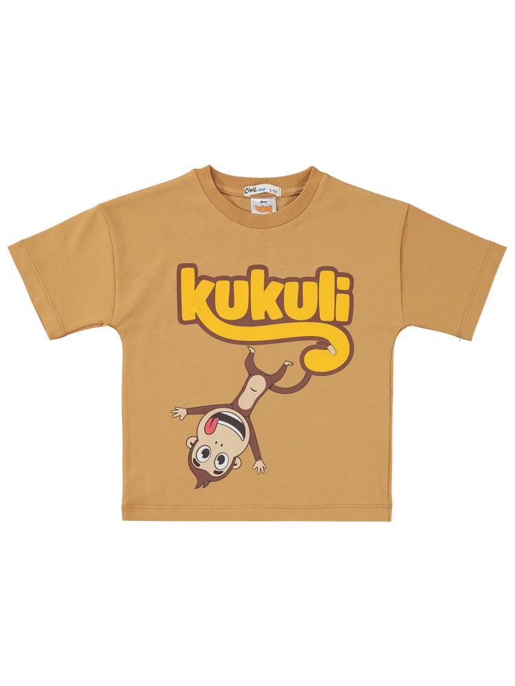 Kukuli Baskılı 2-5 Yaş Takım - Turuncu